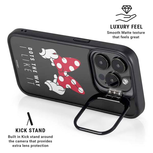 Disney Minnie Mouse Dots The Way iPhone 14 Pro Max Kickstand Case