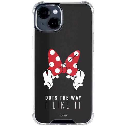 Disney Minnie Mouse Dots The Way iPhone 15 Clear Case