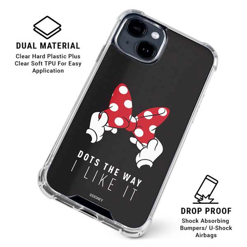Disney Minnie Mouse Dots The Way iPhone 15 Clear Case