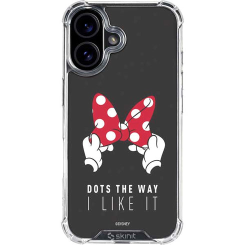 Disney Minnie Mouse Dots The Way iPhone 16 Clear Case