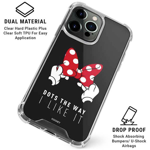 Disney Minnie Mouse Dots The Way iPhone 16 Pro Max Clear Case