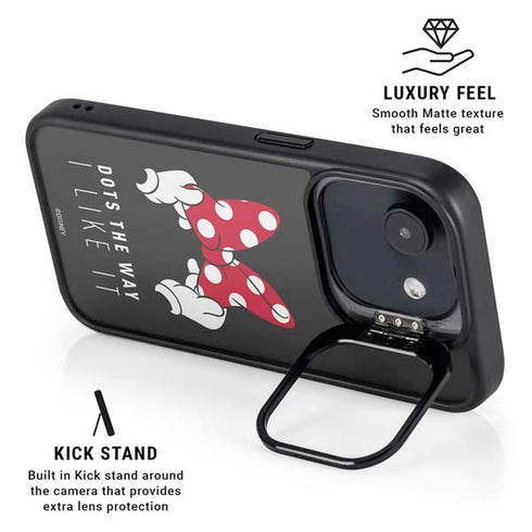 Disney Minnie Mouse Dots The Way iPhone 16e Kickstand Case