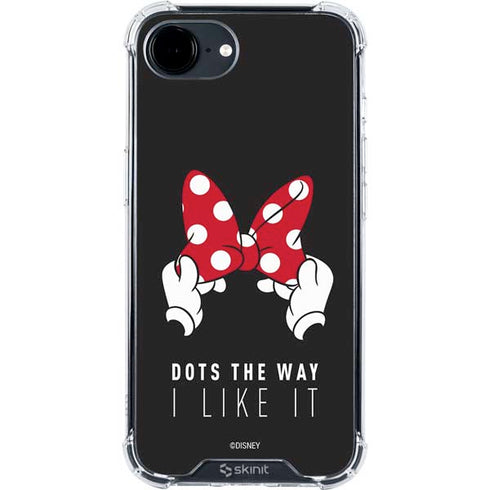 Disney Minnie Mouse Dots The Way iPhone 16e Clear Case