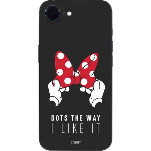 Disney Minnie Mouse Dots The Way iPhone 16e Skin