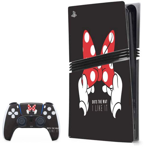 Disney Minnie Mouse Dots The Way PS5 Pro Bundle Skin