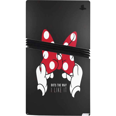 Disney Minnie Mouse Dots The Way PS5 Pro Console Skin