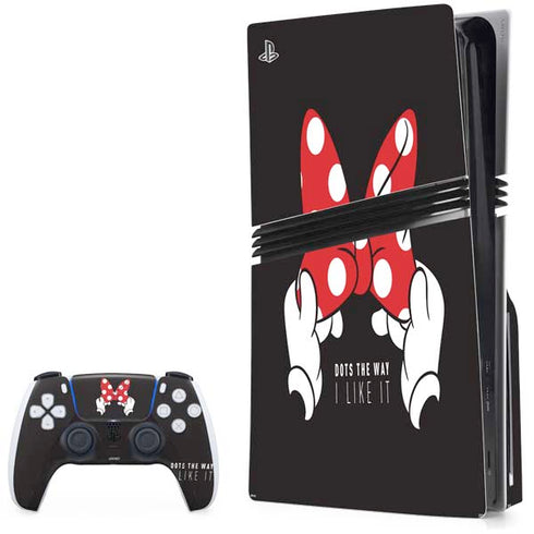 Disney Minnie Mouse Dots The Way PS5 Pro Disk Bundle Skin