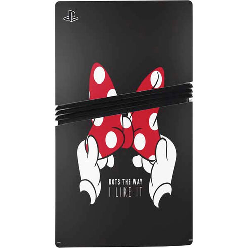 Disney Minnie Mouse Dots The Way PS5 Pro Disk Console Skin