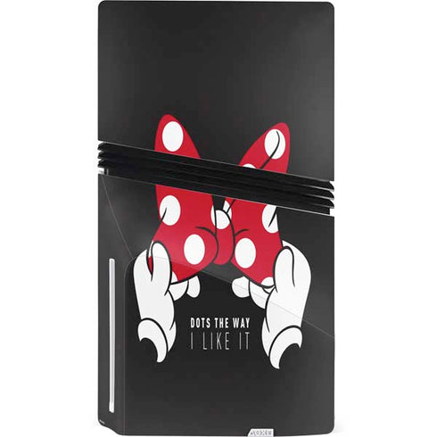 Disney Minnie Mouse Dots The Way PS5 Pro Disk Console Skin