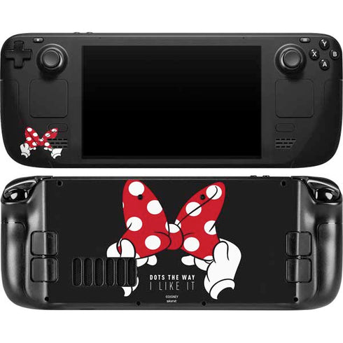 Disney Minnie Mouse Dots The Way Steam Deck Handheld Gaming Computer OLED Skin