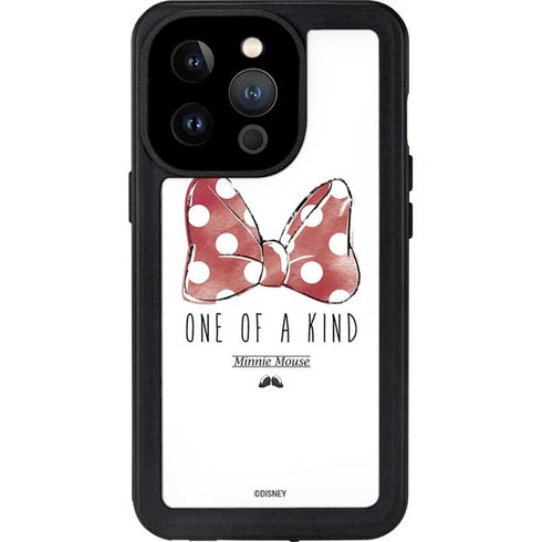 Disney Minnie Mouse One Of A Kind Bow iPhone 15 Pro Waterproof Case