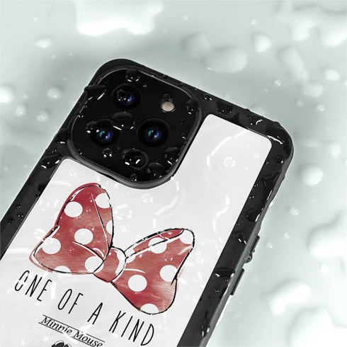 Disney Minnie Mouse One Of A Kind Bow iPhone 15 Pro Waterproof Case
