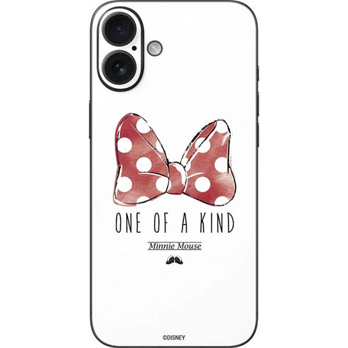 Disney Minnie Mouse One Of A Kind Bow iPhone 16 Plus Skin