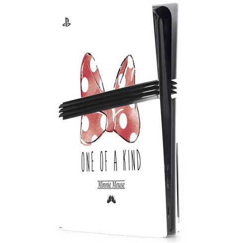 Disney Minnie Mouse One Of A Kind Bow PS5 Pro Disk Console Skin