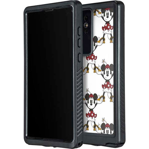 Disney Minnie Mouse Pattern Formation Galaxy S24 Ultra Waterproof Case