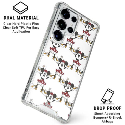Disney Minnie Mouse Pattern Formation Galaxy S25 Ultra Clear Case
