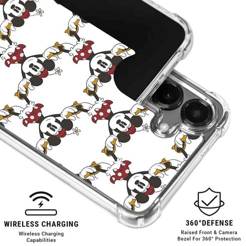 Disney Minnie Mouse Pattern Formation Galaxy S26 Plus Clear Case