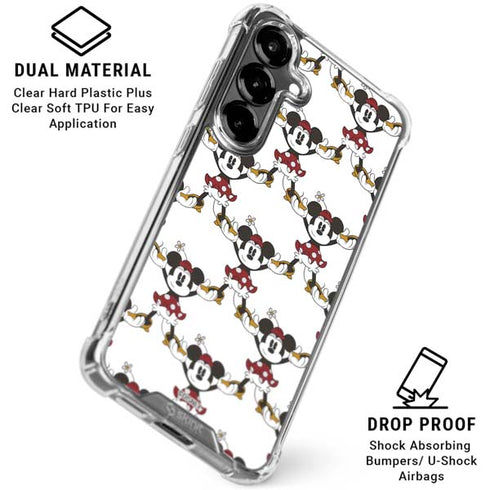 Disney Minnie Mouse Pattern Formation Galaxy S26 Plus Clear Case