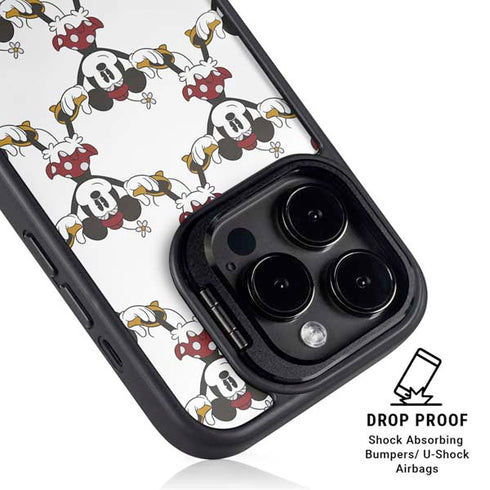 Disney Minnie Mouse Pattern Formation iPhone 15 Pro Kickstand Case