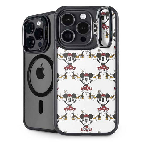Disney Minnie Mouse Pattern Formation iPhone 15 Pro Max Kickstand Case