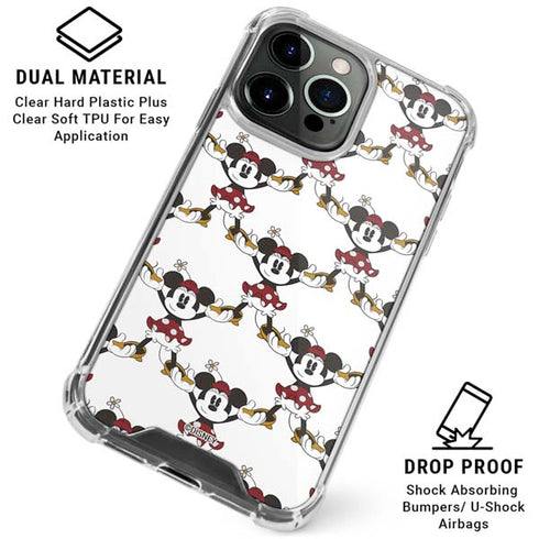 Disney Minnie Mouse Pattern Formation iPhone 16 Pro Clear Case