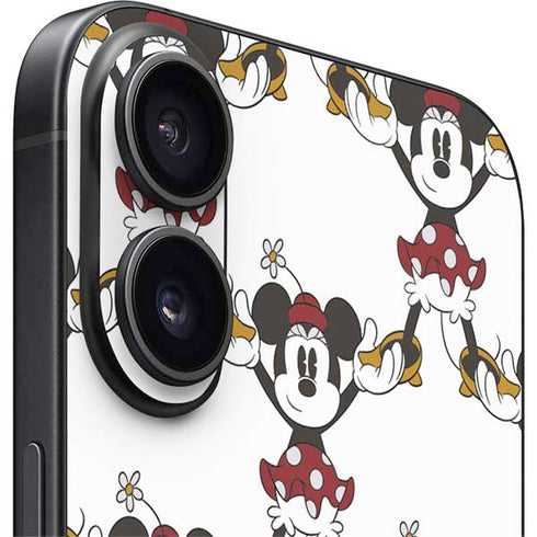 Disney Minnie Mouse Pattern Formation iPhone 16 Skin