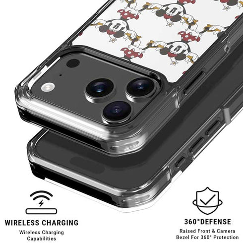 Disney Minnie Mouse Pattern Formation iPhone 18 Pro Clear Case