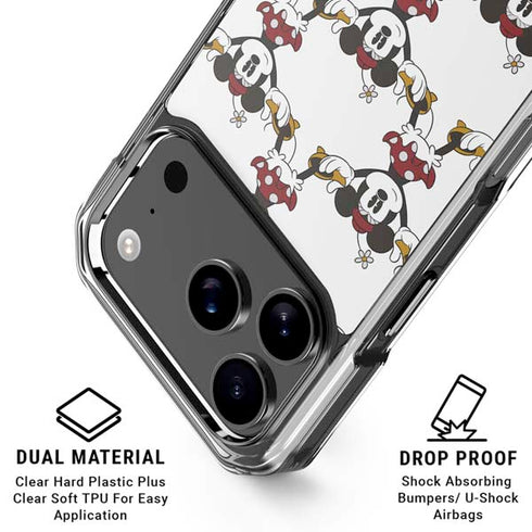 Disney Minnie Mouse Pattern Formation iPhone 18 Pro Clear Case