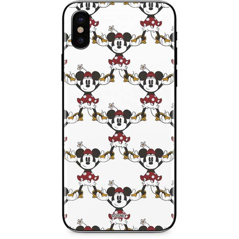 Disney Minnie Mouse Pattern Formation iPhone XS Skin