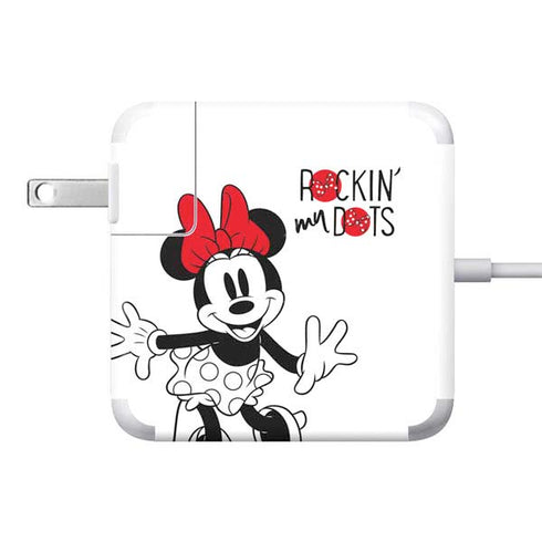 Disney Minnie Mouse Rockin My Dots 85W Power Adapter (15 and 17 inch MacBook Pro Charger) Skin