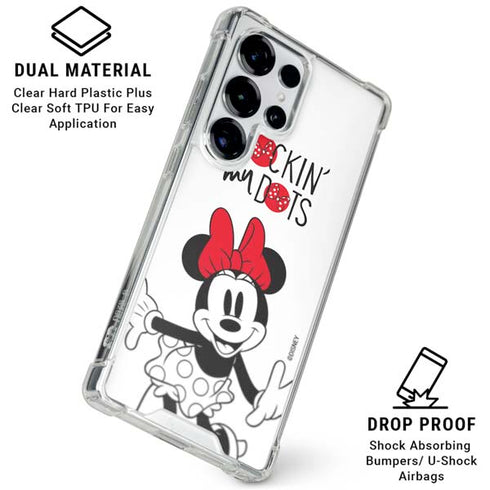 Disney Minnie Mouse Rockin My Dots Galaxy S25 Ultra Clear Case