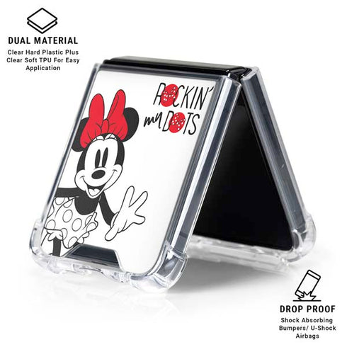 Disney Minnie Mouse Rockin My Dots Galaxy Z Flip6 Clear Case