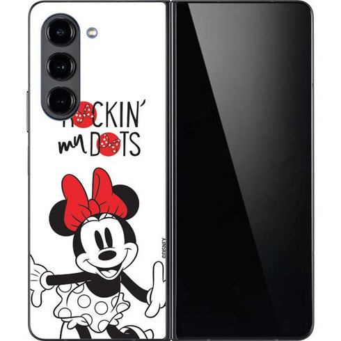 Disney Minnie Mouse Rockin My Dots Galaxy Z Fold5 5G Skin