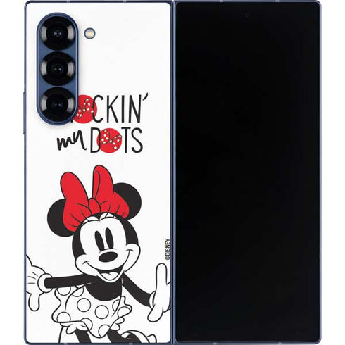 Disney Minnie Mouse Rockin My Dots Galaxy Z Fold6 Skin