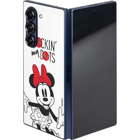 Disney Minnie Mouse Rockin My Dots Galaxy Z Fold6 Skin