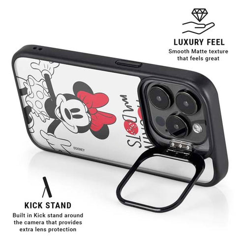 Disney Minnie Mouse Rockin My Dots iPhone 14 Pro Kickstand Case