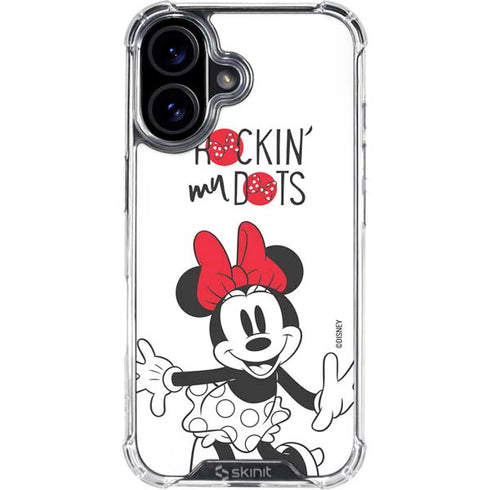 Disney Minnie Mouse Rockin My Dots iPhone 16 Clear Case