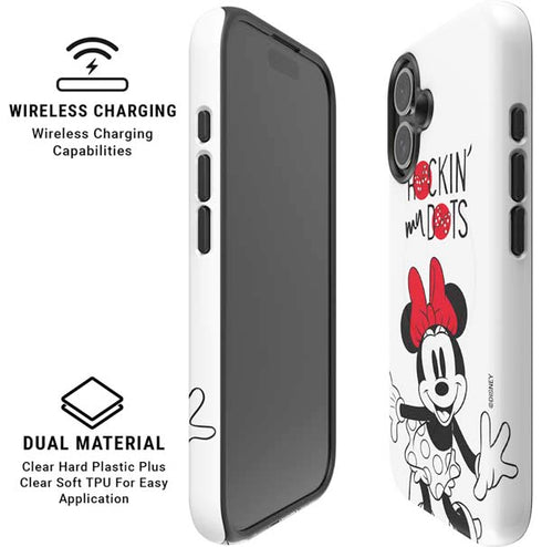 Disney Minnie Mouse Rockin My Dots iPhone 16 Plus Magsafe Impact Case