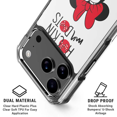 Disney Minnie Mouse Rockin My Dots iPhone 18 Pro Clear Case