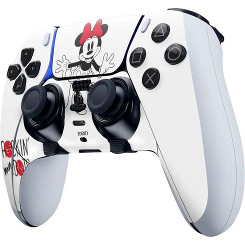 Disney Minnie Mouse Rockin My Dots PS5 DualSense Edge Pro Controller Skin