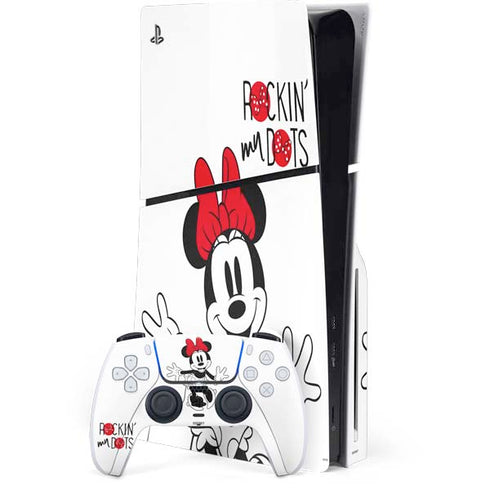 Disney Minnie Mouse Rockin My Dots PlayStation PS5 Skins