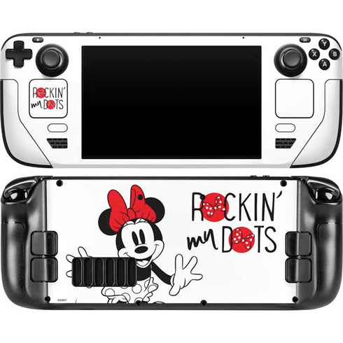 Disney Minnie Mouse Rockin My Dots Steam Deck Handheld Gaming Computer OLED Skin