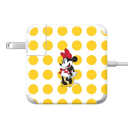Disney Minnie Mouse Profile Yellow Dots 85W Power Adapter (15 and 17 inch MacBook Pro Charger) Skin