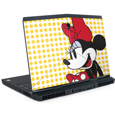 Disney Minnie Mouse Profile Yellow Dots Dell Alienware Skin