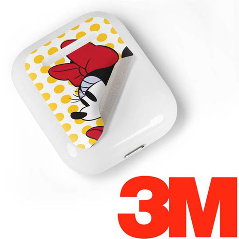 Disney Minnie Mouse Profile Yellow Dots Apple AirPods Skin