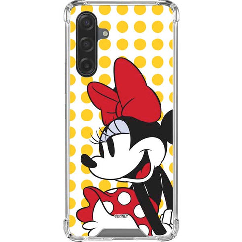 Disney Minnie Mouse Profile Yellow Dots Galaxy A17 Clear Case