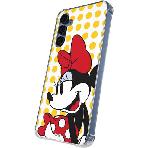 Disney Minnie Mouse Profile Yellow Dots Galaxy A55 5G Clear Case