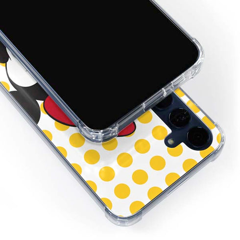 Disney Minnie Mouse Profile Yellow Dots Galaxy A55 5G Clear Case