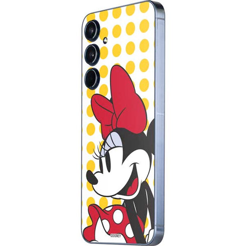 Disney Minnie Mouse Profile Yellow Dots Galaxy A55 5G Skin