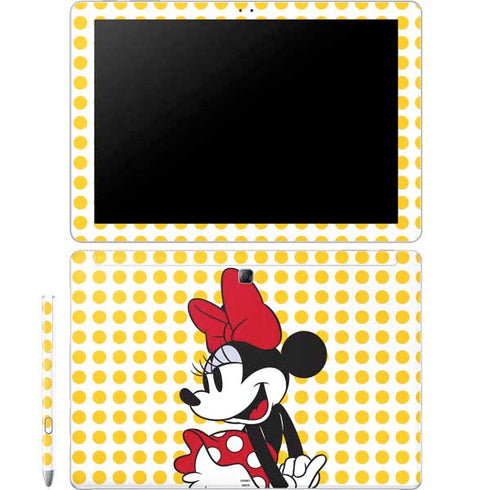 Disney Minnie Mouse Profile Yellow Dots Galaxy Book 12in Skin